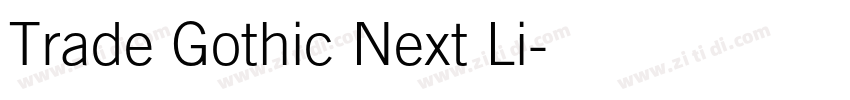 Trade Gothic Next Li字体转换